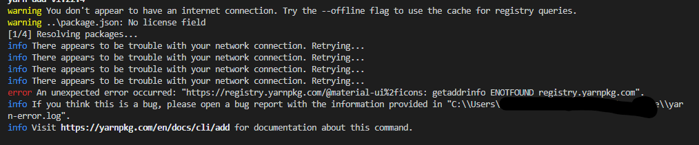 reactjs Material UI error An unexpected error occurred Stack Overflow